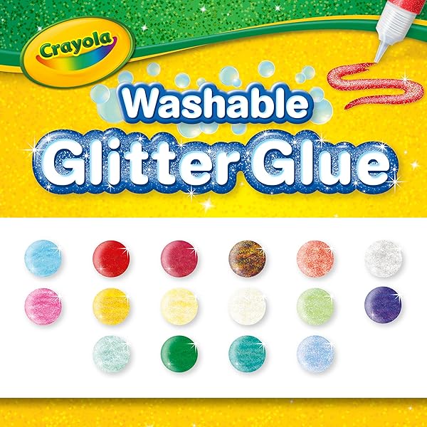 CRAYOLA-69-4200-Mini-Washable-Glitter-Glue-Art-Tools-16-ct-16-Sparkly-Colors-Great-for-Arts-and-Crafts-Great-for-S-B001KW068I-6