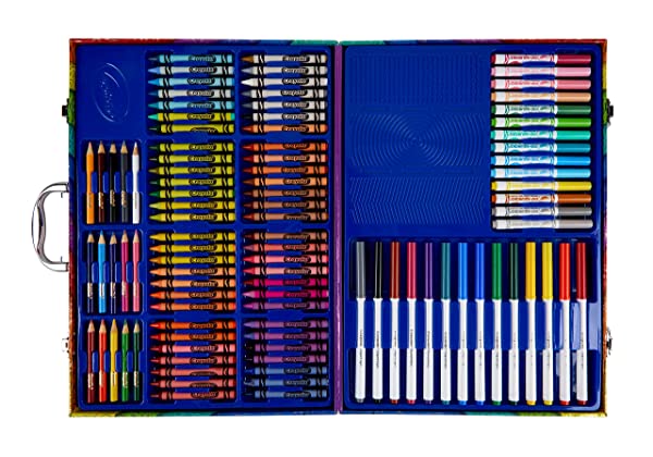 CRAYOLA-Imagination-Art-Case-Portable-Art-Studio-115-Pieces-Textured-Rubbing-Plates-Crayons-Markers-Pencils-Washa-B08HD24KLV-2