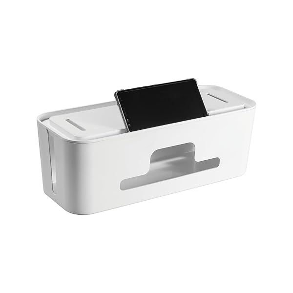 Cable-Management-Box-with-4-Outlet-Surge-Powerboard-USB-CUSB-A-Ports-Device-Holder-White-for-Office-and-Room-use-B0F8PWL7M6-4