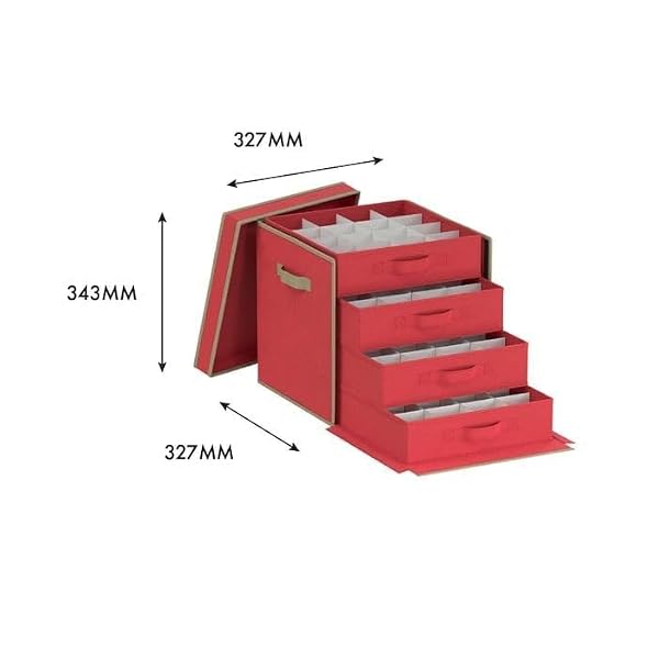 Christmas-Bauble-Storage-Box-with-4-Tier-Drawer-System-Red-and-Gold-64-Compartments-for-Ornaments-and-Decorations-327-B0G49KQW8P-3