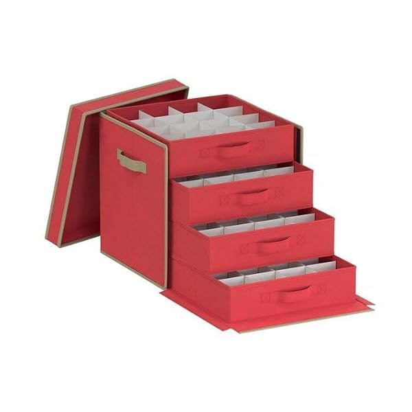 Christmas-Bauble-Storage-Box-with-4-Tier-Drawer-System-Red-and-Gold-64-Compartments-for-Ornaments-and-Decorations-327-B0G49KQW8P