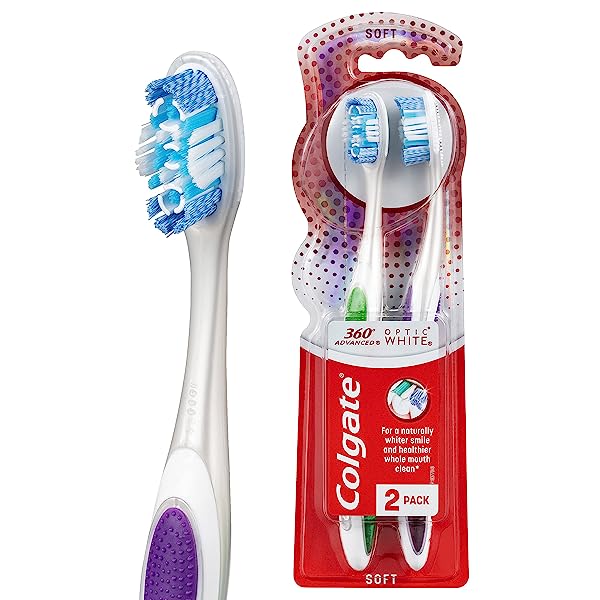 Colgate-360-Advanced-Optic-White-Manual-Toothbrush-Value-2-Pack-Soft-Bristles-With-Teeth-Whitening-Actions-B0778R35PM