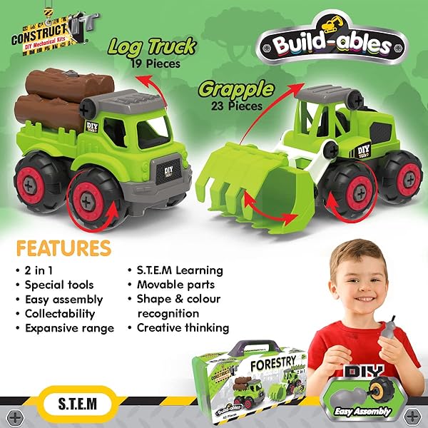 Construct-IT-2-in-1-Forestry-Vehicles-42-Pieces-Forestry-Vehicles-Construction-Set-STEM-Toys-for-3-Year-Old-Log-C-B0C69XXRFX-3