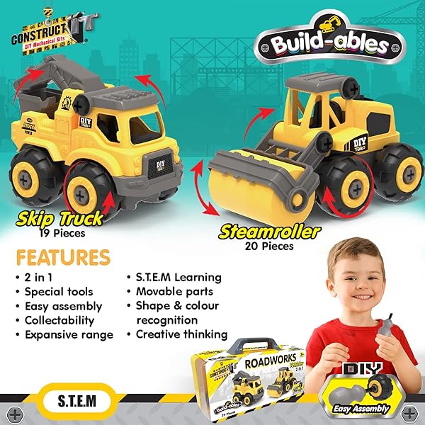 Construct-IT-2-in-1-Roadworks-Vehicles-39-Pieces-Highway-Maintenance-Vehicles-Set-STEM-Toys-for-3-Year-Old-Road-M-B0C6DH4JVB-3