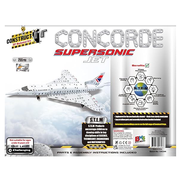 Construct-IT-Aero-Concorde-Construction-Set-255-Pieces-Concorde-STEM-Toys-for-8-Year-Olds-Build-Your-Own-Superson-B091ZJJ7XF-4