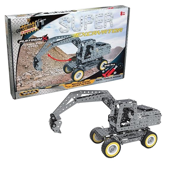 Construct-IT-Platinum-X-Super-Excavator-Super-Excavator-Construction-Set-STEM-Education-Toys-for-8-Year-Olds-Buil-B084NXXDRW
