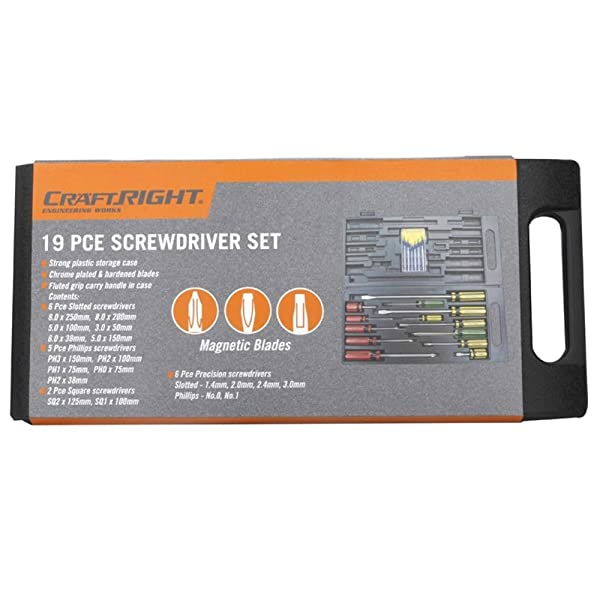 Craftright-19-Piece-Screwdriver-Set-with-Precision-set-and-portable-carry-case-6060225-B082Y871BG-2