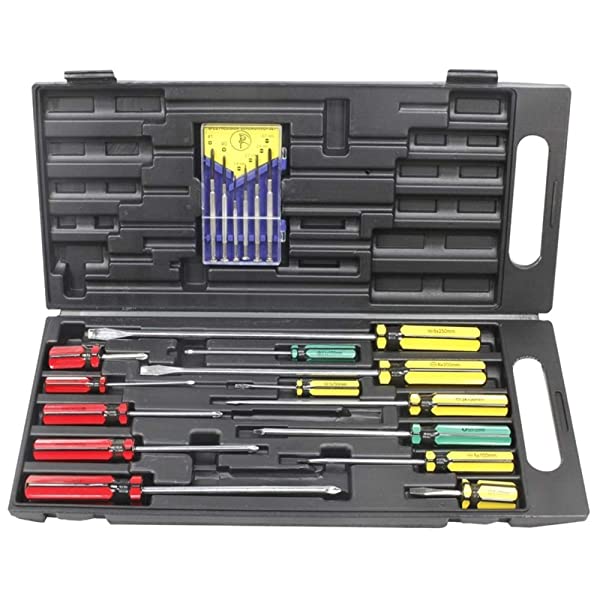 Craftright-19-Piece-Screwdriver-Set-with-Precision-set-and-portable-carry-case-6060225-B082Y871BG