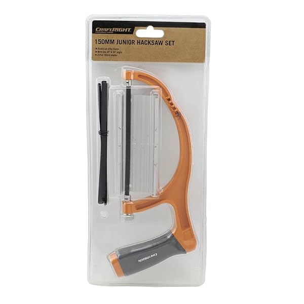 Craftright-Junior-Hacksaw-Set-with-Mitre-Box-150mm-5-Replacement-Blades-Aluminium-Frame-B0F73DJ9QH-2