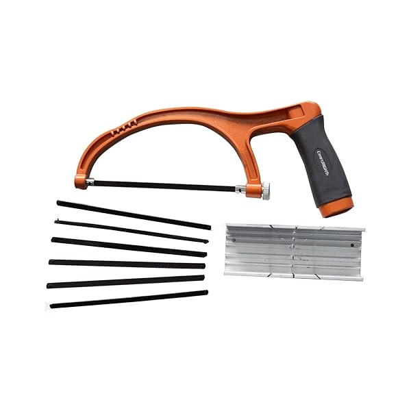 Craftright-Junior-Hacksaw-Set-with-Mitre-Box-150mm-5-Replacement-Blades-Aluminium-Frame-B0F73DJ9QH