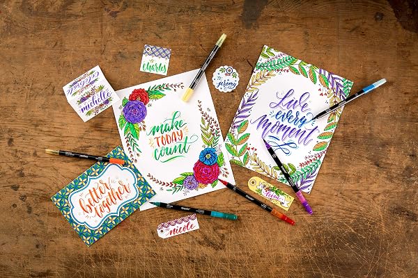 Crayola-Crayoligraphy-Crayola-Beginner-Hand-Lettering-Kit-with-Tutorials-Easier-Than-Calligraphy-45-Pieces-Multicolor-B071HT4M7G-7