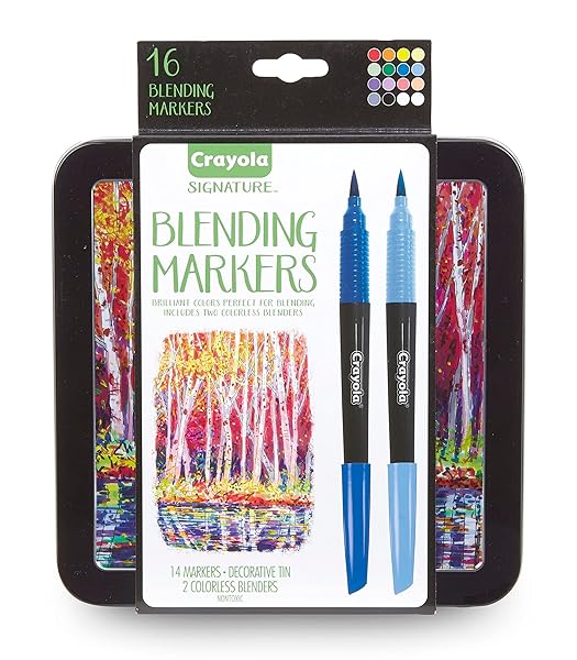 Crayola-Signature-Blending-markers-Perfect-for-Blending-14-Brilliant-Colours-2-Colourless-Blenders-Great-for-Artists-B07932P51V-2