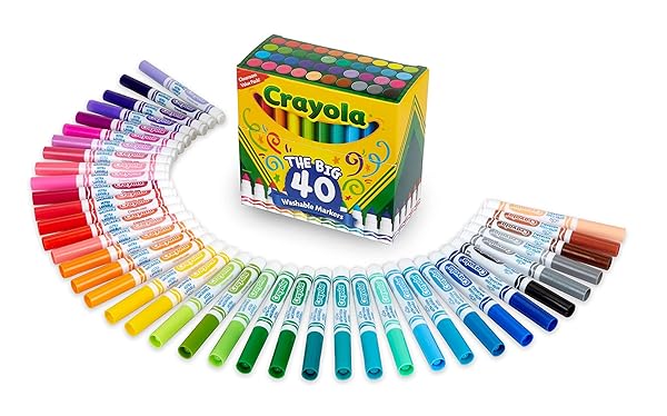 Crayola-The-Big-40-Washable-Markers-Pack-Ultra-Washable-Markers-Great-for-Kids-Broadline-Tips-Drawing-and-Colouring-B013RQPB5C