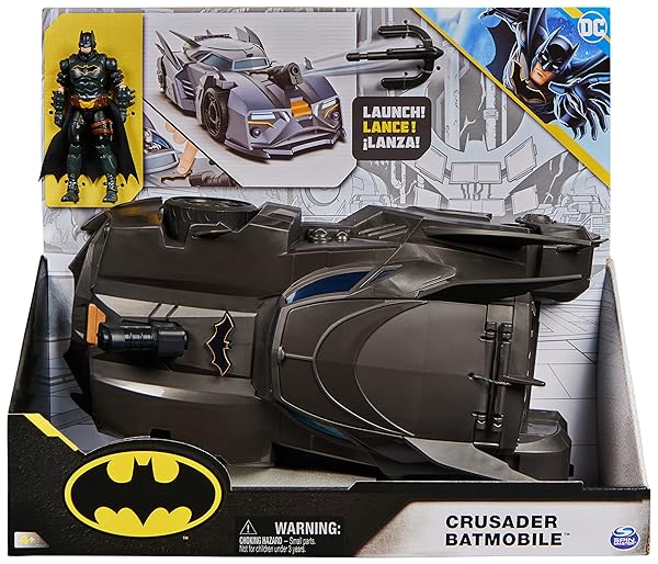 DC-Comics-Crusader-Batmobile-Playset-with-Exclusive-4-inch-Batman-Figure-3-Super-Villain-Paper-Figures-Kids-Toys-for-B0BRTBSQTS-2