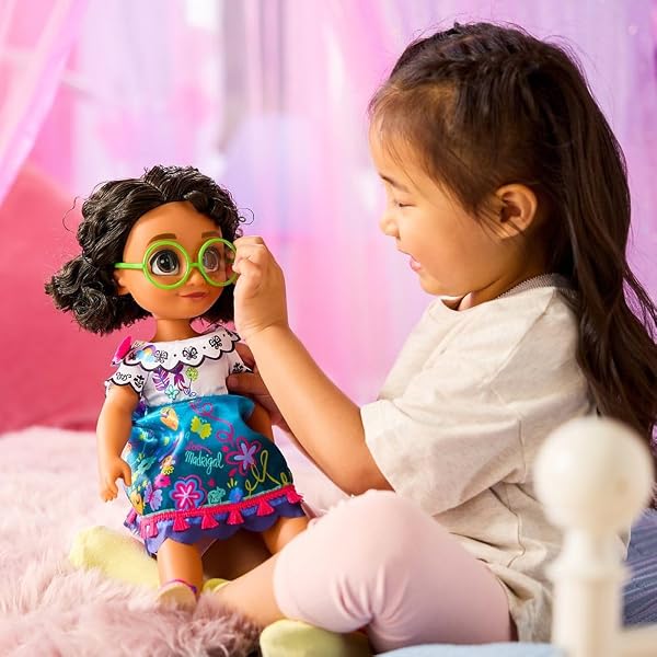 DISNEY STORE Official Mirabel Once Upon a Story Doll - 16 Inch Disney Princess Toys Featuring Reflective Eyes with 3D Pupil and Iris, Detailed Costume, Hair Comb & Shoes - Comes in Display Box - Image 2