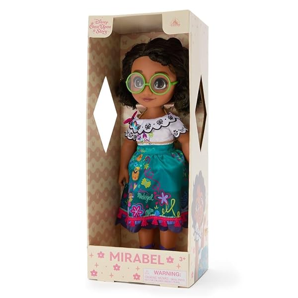 DISNEY STORE Official Mirabel Once Upon a Story Doll - 16 Inch Disney Princess Toys Featuring Reflective Eyes with 3D Pupil and Iris, Detailed Costume, Hair Comb & Shoes - Comes in Display Box - Image 8