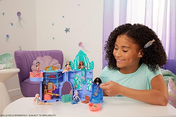 Disney-The-Little-Mermaid-Storytime-Stackers-Ariels-Grotto-Playset-Stackable-Dollhouse-with-Small-Doll-and-10-Access-B0B486SD1C-2
