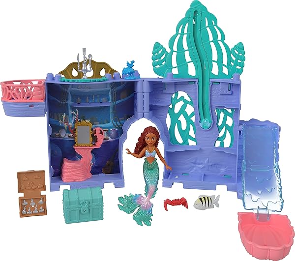 Disney-The-Little-Mermaid-Storytime-Stackers-Ariels-Grotto-Playset-Stackable-Dollhouse-with-Small-Doll-and-10-Access-B0B486SD1C