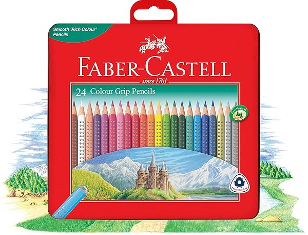 Faber-Castell-Colour-Grip-Pencils-Gift-Tin-of-24-16-116256-B07MX4D69Z-2