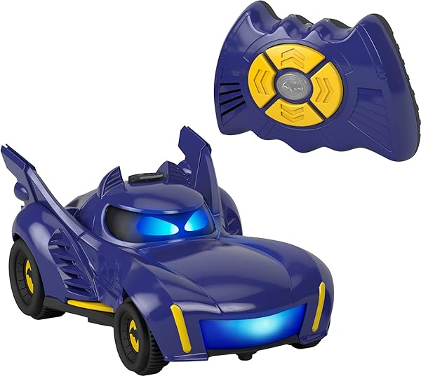 Fisher-Price-DC-Batwheels-Remote-Control-Car-Bam-The-Batmobile-Transforming-RC-with-Lights-Sounds-Character-Phrases-f-B0BSKK532N