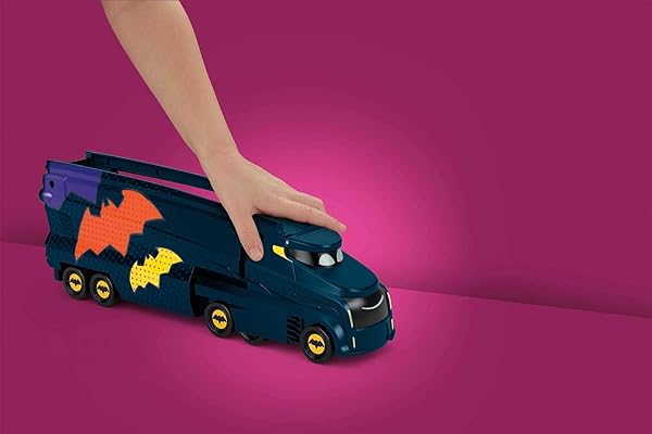 Fisher-Price-DC-Batwheels-Toy-Hauler-and-Car-Bat-Big-Rig-with-Ramp-and-Bam-The-Batmobile-155-Scale-Diecast-Toy-Vehicle-B0BN4S16T2-4