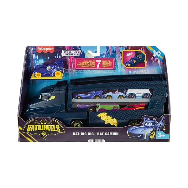 Fisher-Price-DC-Batwheels-Toy-Hauler-and-Car-Bat-Big-Rig-with-Ramp-and-Bam-The-Batmobile-155-Scale-Diecast-Toy-Vehicle-B0BN4S16T2-6