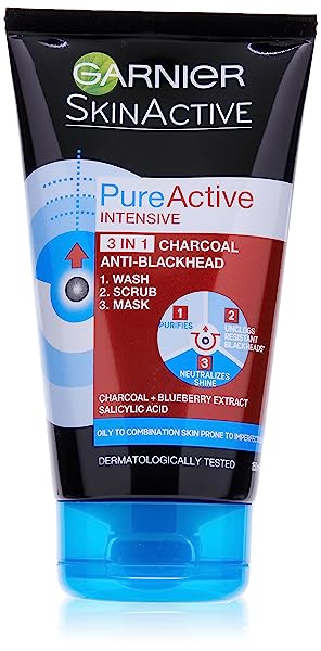 Garnier-Pure-Active-Intensive-Charcoal-3-in-1-Wash-150ml-B0775Z2D48