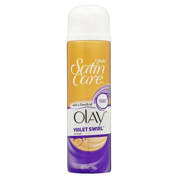 Gillette-Venus-Satin-Care-with-a-TouchofOlay-Violet-Swirl-Shaving-Gel-195-Grams-B076FH9CLR