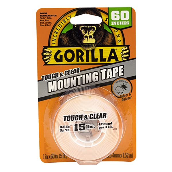 Gorilla-Tough-Clear-Double-Sided-Mounting-Tape-Hanging-Instant-68kg-Strong-Hold-Permanent-Bond-Weatherproof-254-B00OXVG9FW
