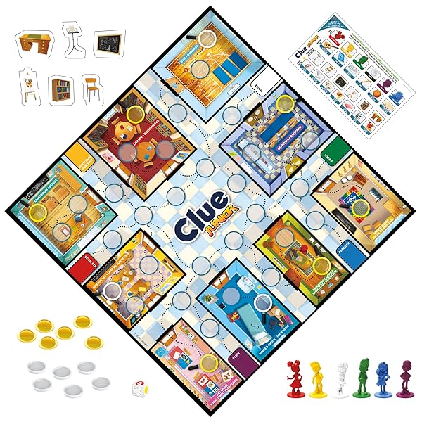 HASBRO-GAMING-Clue-Junior-Game-2-Sided-Gameboard-2-Games-in-1-Clue-Mystery-Game-for-Younger-Kids-Ages-4-and-Up-Kids-B0BRXB7MFV-4