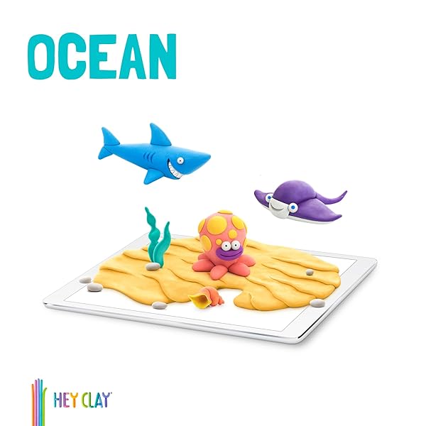 HEY-CLAY-Ocean-Air-Dry-Clay-Set-6-Cans-Modelling-Kit-Interactive-App-Instructions-Creative-Set-for-Kids-Ages-4-8-B0C8C7TNH5-3