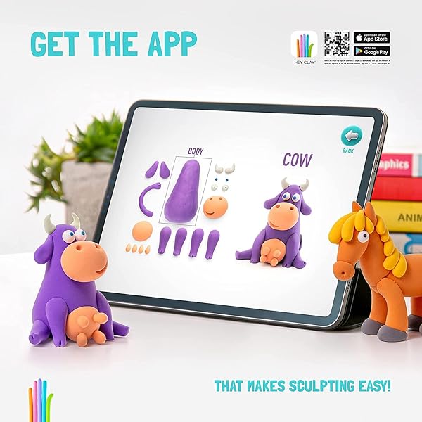 HEY-CLAY-Ocean-Air-Dry-Clay-Set-6-Cans-Modelling-Kit-Interactive-App-Instructions-Creative-Set-for-Kids-Ages-4-8-B0C8C7TNH5-8