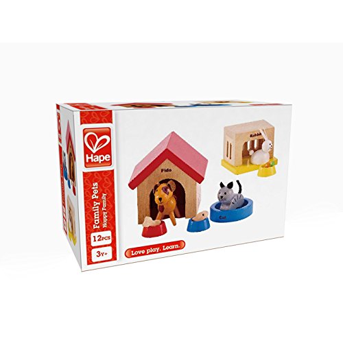 Hape-12pc-Family-Pets-Wooden-Doll-House-Set-KidsChildren-Interactive-Toy-3y-B00712O56A-5