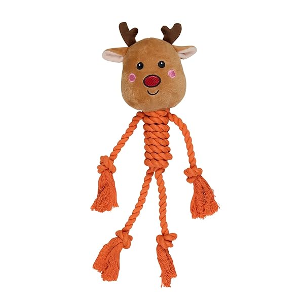 Happy-Tails-Christmas-Rope-Reindeer-Dog-Toy-Plush-Head-with-Squeaker-Tough-Rope-Body-Rudolph-Xmas-Day-Gift-Ideas-Pets-B0DLVN16K1