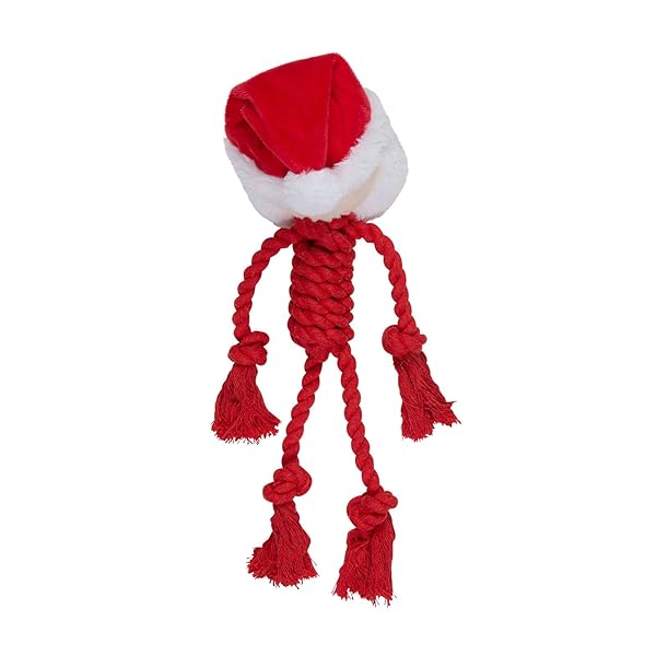 Happy-Tails-Christmas-Rope-Santa-Toy-Plush-Head-with-Squeaker-Tough-Rope-Body-Xmas-Gift-Ideas-tug-Toys-B0DLVLH5KW-2