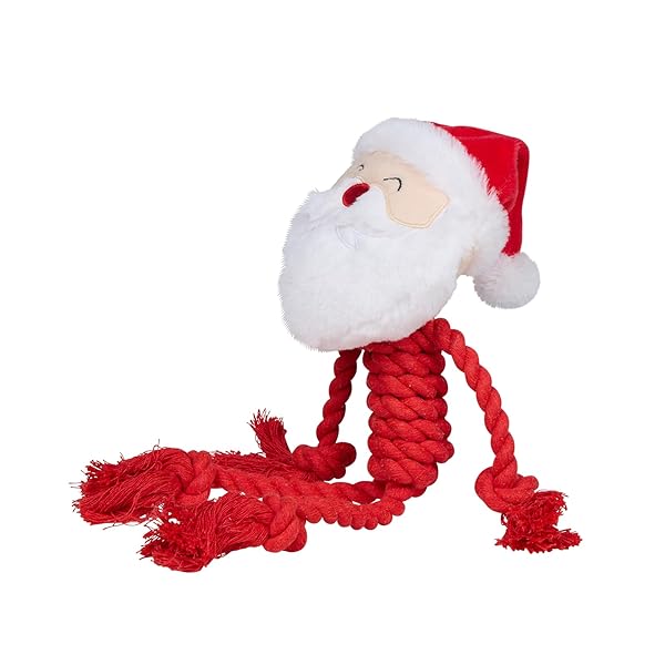 Happy-Tails-Christmas-Rope-Santa-Toy-Plush-Head-with-Squeaker-Tough-Rope-Body-Xmas-Gift-Ideas-tug-Toys-B0DLVLH5KW-3