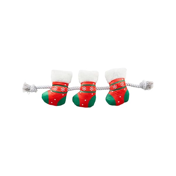 Happy-Tails-Christmas-Stocking-Rope-Pet-Toy-3-Squeakers-Red-and-Green-Gift-Xmas-Ideas-for-Pets-and-Dogs-B0DLVMJKBZ