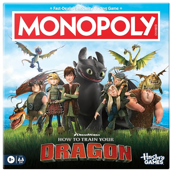 Hasbro-Gaming-DreamWorks-How-to-Train-Your-Dragon-Edition-Monopoly-Board-Game-Ages-8-2-to-4-Players-45-Mins-Fu-B0DN3B1KF6