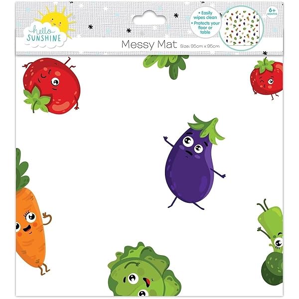 Hello-Sunshine-Messy-Mat-95-x-95-cm-Wipe-Clean-Vegetable-Design-for-Kids-6-Months-for-Under-high-Chair-Catch-Spills-B0F4K4HHJS