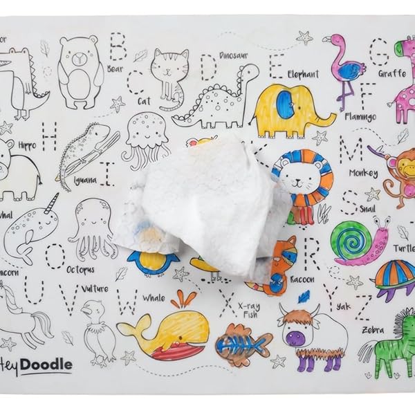 Hey-Doodle-Into-The-Wild-Reusable-Silicone-Coloring-Mat-A3-Size-9-Markers-with-Pouch-Educational-Animal-Alphabet-Age-B0DW49T9DR-3