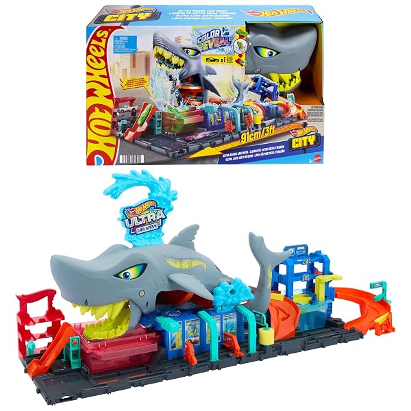 Hot-Wheels-City-Ultra-Shark-Car-Wash-Color-Reveal-Toy-Vehicle-B0CMJRHFZL