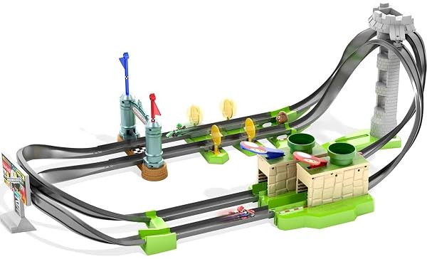 Hot-Wheels-Mario-Kart-Circuit-Lite-Track-Set-with-164-Scale-Die-cast-Kart-Vehicle-and-Track-for-Ages-3-and-Above-B07P8WXR25