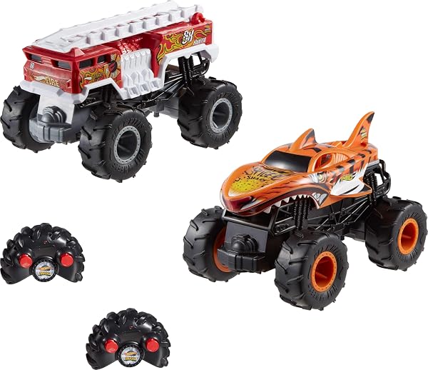 Hot-Wheels-Monster-Trucks124-Scale-RC-Toy-Trucks-5-Alarm-Tiger-Shark-with-All-Terrain-Tires-B0CMJRFQLD