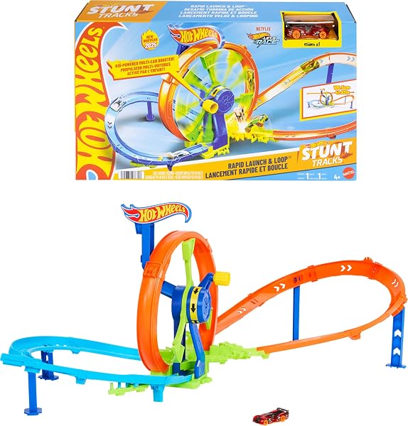 Hot-Wheels-Rapid-Launch-Loop-Track-Set-Toy-Car-B0D7PT1JJJ