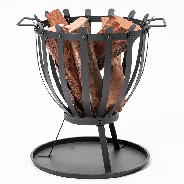 Jumbuck-Black-Outdoor-Fire-Pit-Brazier-34cm-x-425cm-with-Ash-Catcher-Tray-for-Campfire-Wood-Heater-Fireplace-B0FCFK4T49