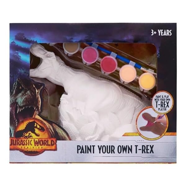 Jurassic-Paint-Your-Own-T-Rex-Kit-Includes-Plaster-Figure-and-Paint-Set-for-Arts-and-Crafts-fo-Dinosaurs-for-School-Hol-B0F4JYDDCC