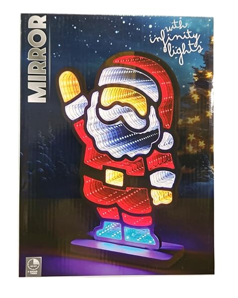 LED-Infinity-Mirror-Santa-Claus-Battery-Operated-Christmas-Decoration-with-Timer-Red-White-Blue-Lights-19x28cm-Indoor-B0G1CBQJ9S-2