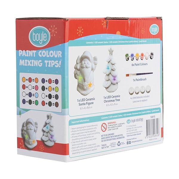 Light-Up-Christmas-Ornament-Paint-Kit-2-Ceramic-Figures-7-LED-Colours-Batteries-Included-Christmas-Tree-and-Santa-Art-B0DMFL1NMH-2