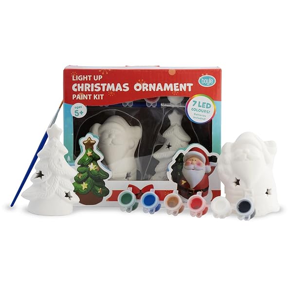Light-Up-Christmas-Ornament-Paint-Kit-2-Ceramic-Figures-7-LED-Colours-Batteries-Included-Christmas-Tree-and-Santa-Art-B0DMFL1NMH-4
