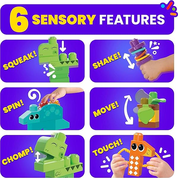 MEGA-BLOKS-Fisher-Price-Sensory-Building-Toy-Squeak-n-Chomp-Dinos-with-24-Pieces-T-Rex-Toddler-Blocks-Age-1-Years-B0B625P6L8-3